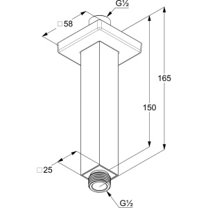 Кронштейн для верхнего душа Kludi A-QA 6654505-00