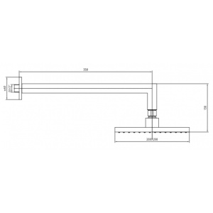 Купить Верхний душ E.C.A. Tiera 102145031C1EX черный в Москве с доставкой Верхний душ E.C.A. Tiera 102145031C1EX черный