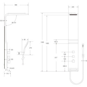 Душевая панель Ceruttispa Sella W CT8988 белая