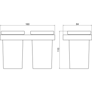 Стакан Timo Petruma 15234/00 двойной, хром