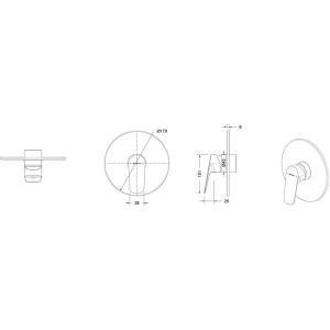 Смеситель для душа Bravat Rhein PB8429564BW-ENG