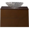 Тумба с раковиной Armadi Art NeoArt 80, шоколад с ручками Drop хром