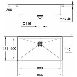 Мойка кухонная Grohe K700 31580SD1 нержавеющая сталь
