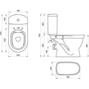 Купить Унитаз-компакт напольный с бачком и сиденьем микролифт Santek Алькор 1.WH50.1.835 безободковый в Москве с доставкой Унитаз-компакт напольный с бачком и сиденьем микролифт Santek Алькор 1.WH50.1.835 безободковый