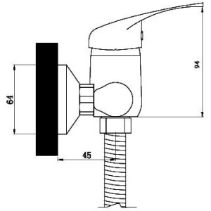 Гигиенический душ Славен Прораб П СЛ-ОД-П51 со смесителем