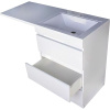 Тумба с раковиной Style Line Даллас 110 Люкс Plus R напольная, белая, 3 ящика