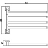 Полотенцедержатель Savol 95 S-009504 четверной