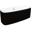 Акриловая ванна Grossman GR-2901B 170x75 см, отдельностоящая, с каркасом, со сливом-переливом, черная