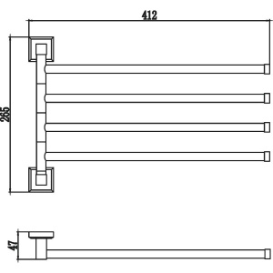 Полотенцедержатель Savol 95 S-009504 четверной