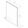 Зеркало DIWO Элиста 50 с подсветкой светодиодной, инфракрасный выключатель, прямоугольное