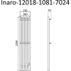 Полотенцесушитель электрический Маргроид Inaro профильный Inaro-12018-1081-7024 120х18, графитовый серый
