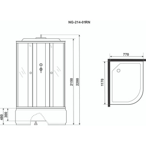 Душевая кабина Niagara NG-214-01RN 120х80х220