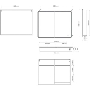 Купить Зеркало-шкаф Art&Max Verona 90х80 белое, с LED-подсветкой, 6000К в Москве с доставкой Зеркало-шкаф Art&Max Verona 90х80 белое, с LED-подсветкой, 6000К