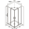 Душевой уголок Ravak Blix Slim BLSRV2K 90x90, профиль черный