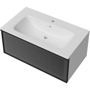 Купить Тумба с раковиной STWORKI Левангер 80 белая матовая в Москве с доставкой Тумба с раковиной STWORKI Левангер 80 белая матовая