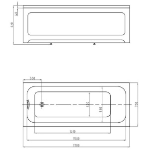 Акриловая ванна Aquatek Мия 170x70 MIY170-0000004