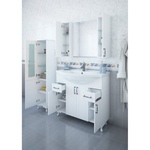 Тумба с раковиной Sanflor Глория 105, белая