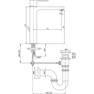 Смеситель для раковины E.C.A. Nita 102188048EX хром