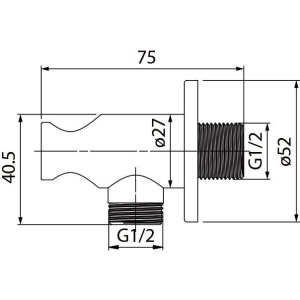 Шланговое подключение IDDIS 001SB01i62 с держателем