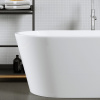 Акриловая ванна Sancos Mimi FB01 170x80 см, отдельностоящая, овальная, с каркасом, со сливом-переливом