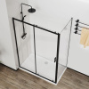Душевой уголок Vincea City VSR-5CT9012CLB 120х90 см, профиль черный, стекло прозрачное