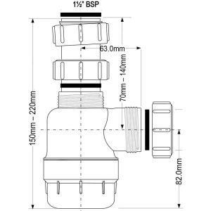 Сифон для раковины McAlpine MRSK2-NW