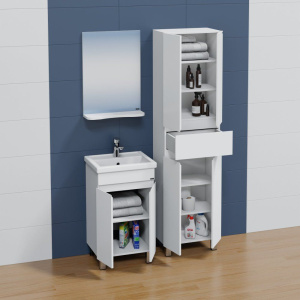 Купить Шкаф-пенал СаНта Марс 50 напольный в Москве с доставкой Шкаф-пенал СаНта Марс 50 напольный