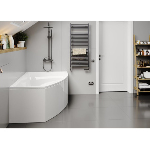 Акриловая ванна Vagnerplast Veronela R 160x105 см, угловая, с каркасом, ультрабелая, асимметричная