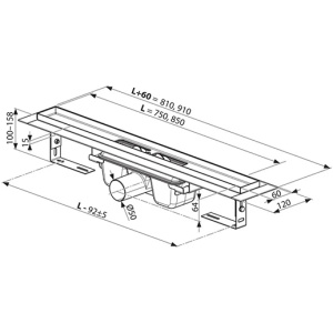Купить Душевой канал Ravak Runway X01750 черный матовый в Москве с доставкой Душевой канал Ravak Runway X01750 черный матовый