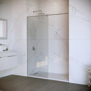 Душевая перегородка RGW Walk In WA-034 80 см, со штангой 200 см, стекло прозрачное 8 мм