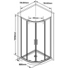 Душевой уголок Ravak Blix Slim BLSCP4-80 профиль черный
