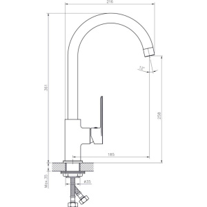 Смеситель для кухни Rush Haiti HA1935-22