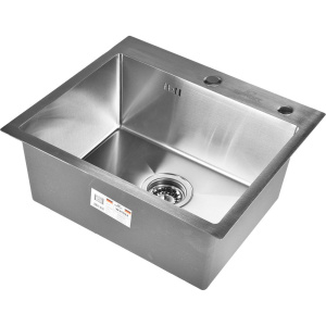 Мойка кухонная Wisent 5044 с раздвижным коландером и дозатором, сатин