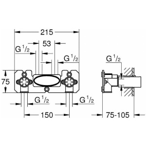 Скрытая часть Grohe Grohtherm SmartControl 26449000