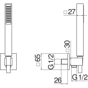 Душевой набор Nobili Rubinetterie AD146/30CR хром