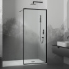 Душевая перегородка RGW Walk In WA-012B 90x200, профиль черный, стекло прозрачное