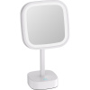 Косметическое зеркало Java S-M331W с подсветкой, поворотное, белое