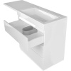 Тумба с раковиной Style Line Даллас 150 Люкс Plus, белая, 3 ящика R
