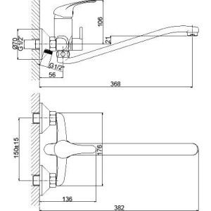Универсальный смеситель Rossinka B B35-34