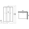 Душевая кабина Niagara Classic NG-33084-14QP 100х80 см, с пультом управления и FM-радио