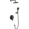 Душевой комплект Vincea Esse VSFW-1E1MB С ВНУТРЕННЕЙ ЧАСТЬЮ, черный матовый