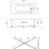 Акриловая ванна Triton Прага 180x80 см, с каркасом
