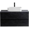 Тумба с раковиной Cezares Molveno 46 100 nero, со столешницей
