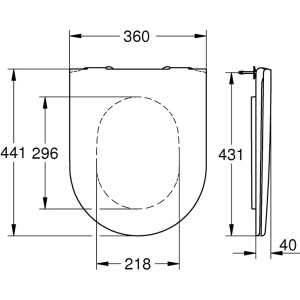 Крышка-сиденье Grohe Essence Ceramic с микролифтом 39577001