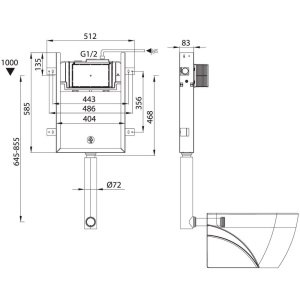 Смывной бачок скрытого монтажа IDDIS Profix PRO000Ci32 механика