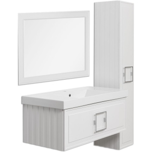 Зеркало La Fenice Cubo 100х80, белое матовое