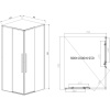 Душевой уголок Vincea Slim-N VSS-4SN8010CLB 100x80, профиль черный