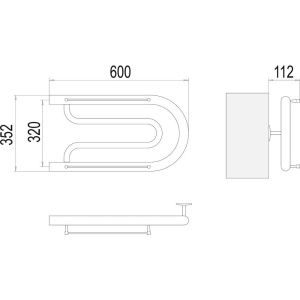 Полотенцесушитель водяной Terminus Фокстрот БШ 320x600