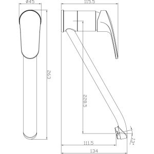 Смеситель для кухни Rossinka RS45 -21
