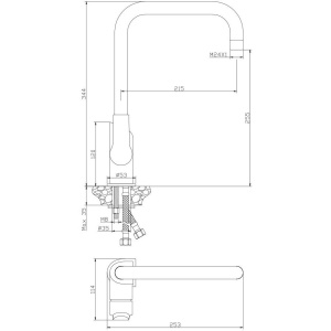 Смеситель для кухни Olive'S Sevilla 20432SV
